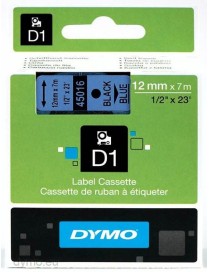 CINTA DYMO D1 (45016) NEGRO AZUL 12MMX7M.