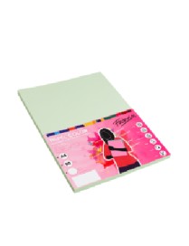 PAPEL 80G A4 100H VERDE CLARO FABRISA