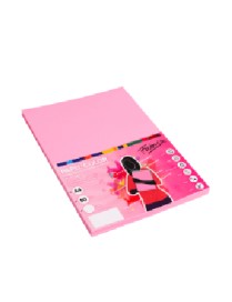 PAPEL 80G A4 100H ROSA FABRISA