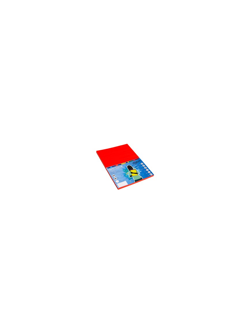 PAPEL 80G A4 100H ROJO