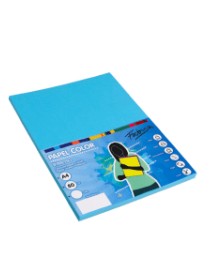 PAPEL 80G A4 100H AZUL TURQUESA FABRISA