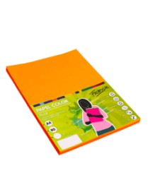 PAPEL 80G A4 100H NARANJA FLUOR FABRISA