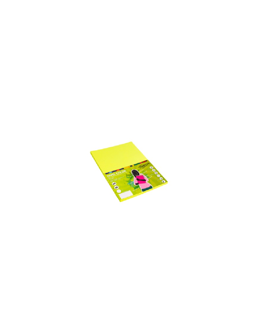 PAPEL 80G A4 100H AMARILLO FLUOR FABRISA