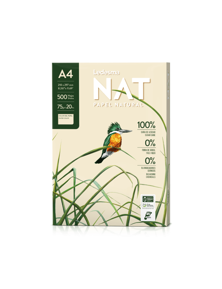 PAPEL A4 75 GRS 100% LIBRE COL RESIDUO CAÑA AZUCAR