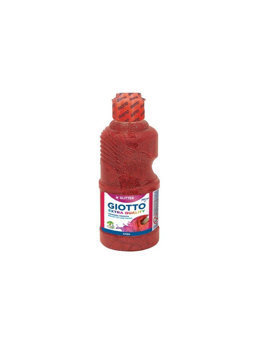 TEMPERA GLITTER GIOTTO COLOR ROJO.