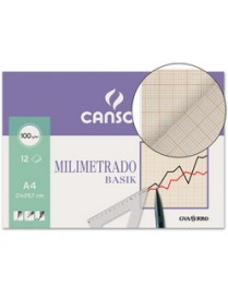 MINIPACK MILIMETRADO A4 SEPIA 12H CANSON