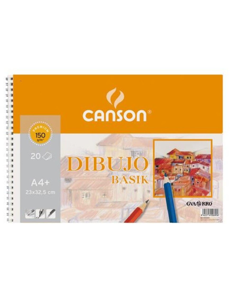 BLOC DIBUJO BASIK A4 ESPIRAL LISO 130 GR 20 H