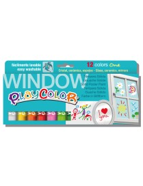 PLAYCOLOR TEMPERA SOLIDA WINDOW 12 UNIDADES