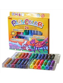 PLAYCOLOR TEMPERA SOLIDA ONE PACK 24 BARRAS