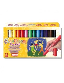 PLAYCOLOR TEMPERA SOLIDA POCKET 12 COLORES .
