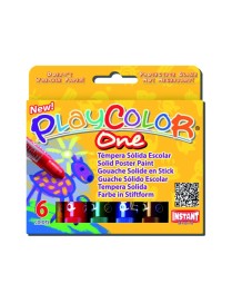 PLAYCOLOR TEMPERA SOLIDA ONE 6 UNIDADES