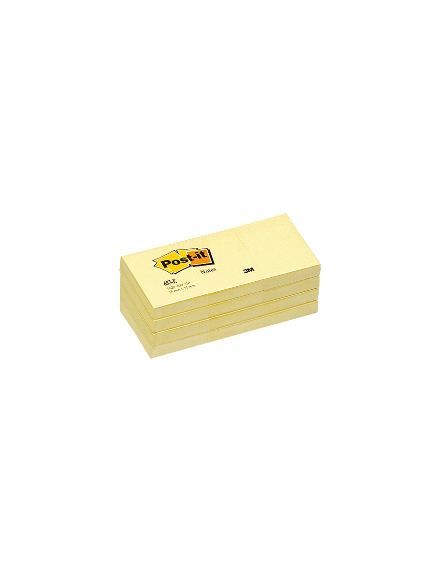 POST-IT TACO NOTAS 38X51AMARILLO. PACK 3