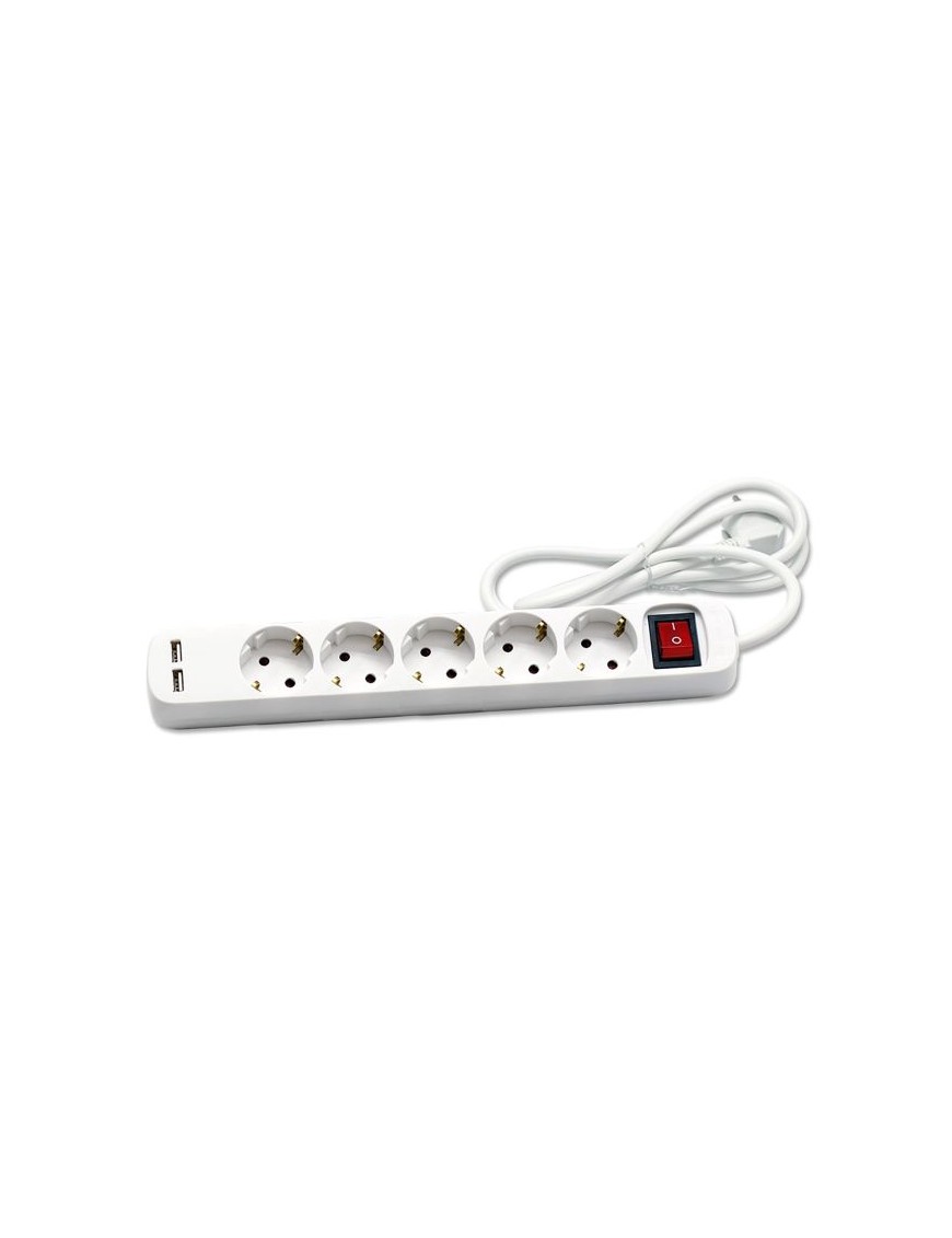 REGLETA MULTIPLE CEGASA 5 TOMAS CABLE 2 USB 4M