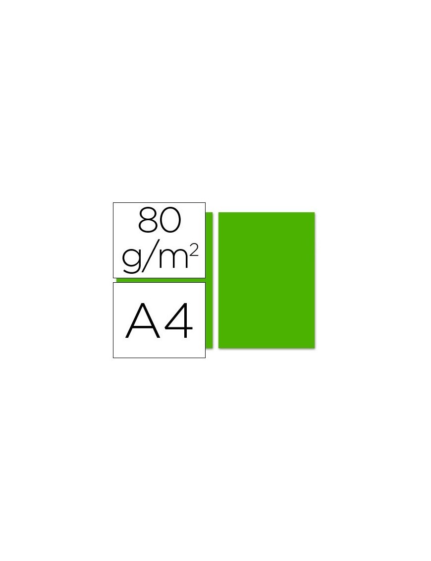 PAPEL COPY COLOR A4 VERDE INTENSO 500H PISELLO