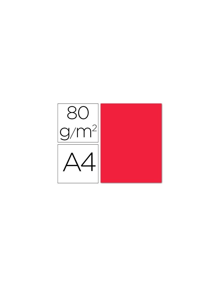 PAPEL COPY COLOR A4 ROJO 500H FABRIANO