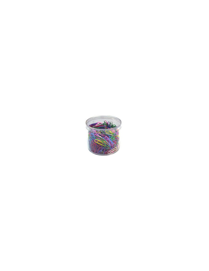 CLIPS BOTE 500 COLORES PLASTIFICADOS 33 MM KCA102