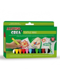 CAJA 12 CERAS CREA + TEXTILE WAX ALPINO