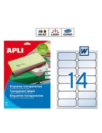 ETIQUETA DE 99.1X38.1 POLIESTER APLI 10052 TRANSPA