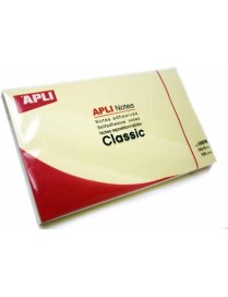 APLI NOTAS ADHESIVAS 100H 125X75 AMARILLO