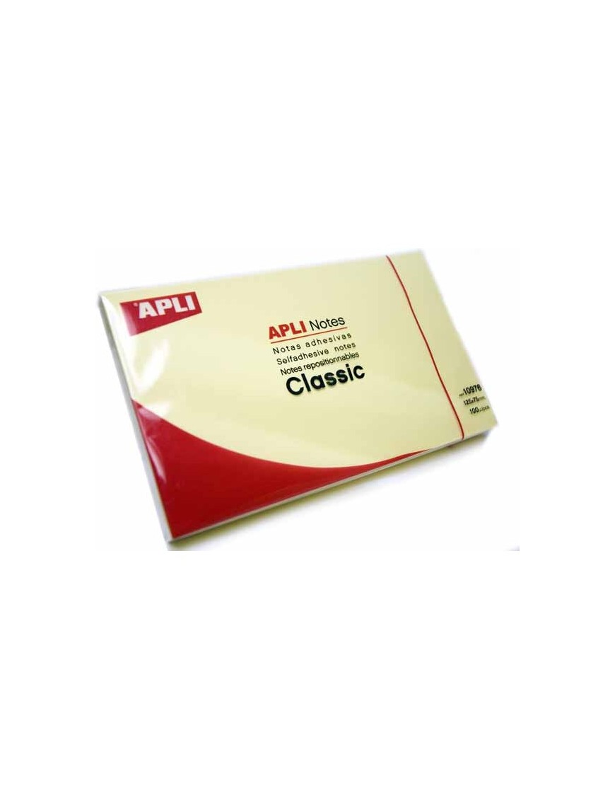 APLI NOTAS ADHESIVAS 100H 125X75 AMARILLO