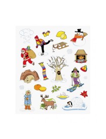 BOLSA 12 HOJAS GOMETS TEMATICO INVIERNO APLI 11625