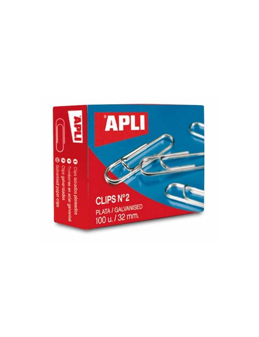 CLIPS PLATEADOS Nº4 APLI 50 MM C/80 UDS