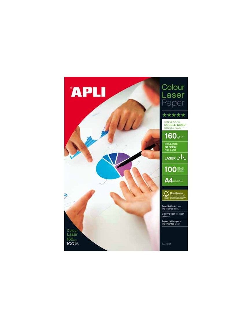 PAPEL FOTOGRAFICO GLOSSY LASER 160 GRS 100 HOJAS