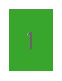 CAJA 100 HOJAS ETIQUETAS 210,0X297,0 VERDE APLI