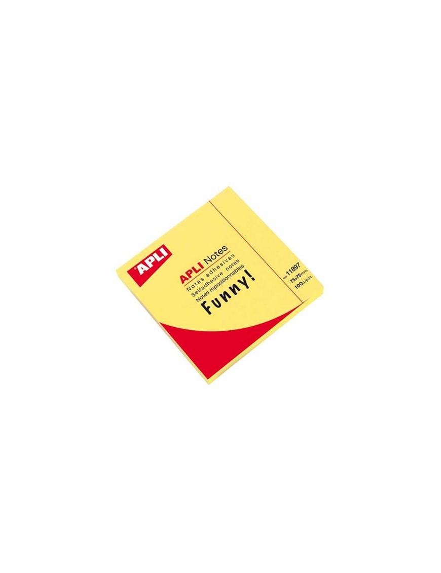 APLI NOTAS ADHESIVAS 75X75 AMARILLO BRILLANTE