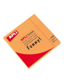 APLI NOTAS ADHESIVAS 75X75 NARANJA BRILLANTE