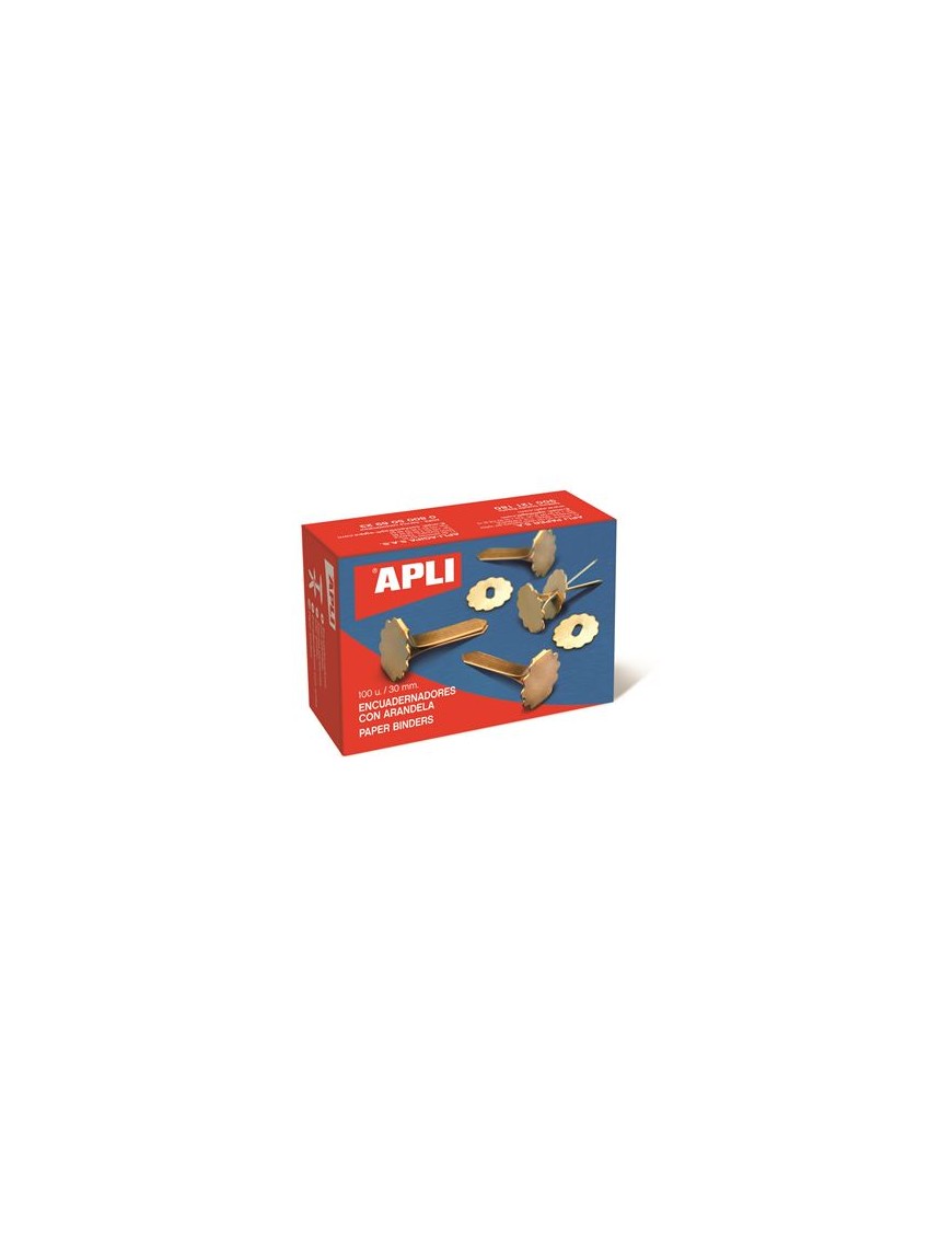 CAJA 100 ENCUADERNADORES 50 MM CON ARANDELA APLI