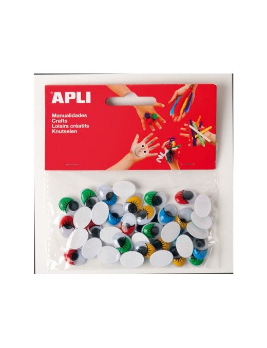 APLI BOLSA 40 OJOS OVAL.COLOR SURTIDO
