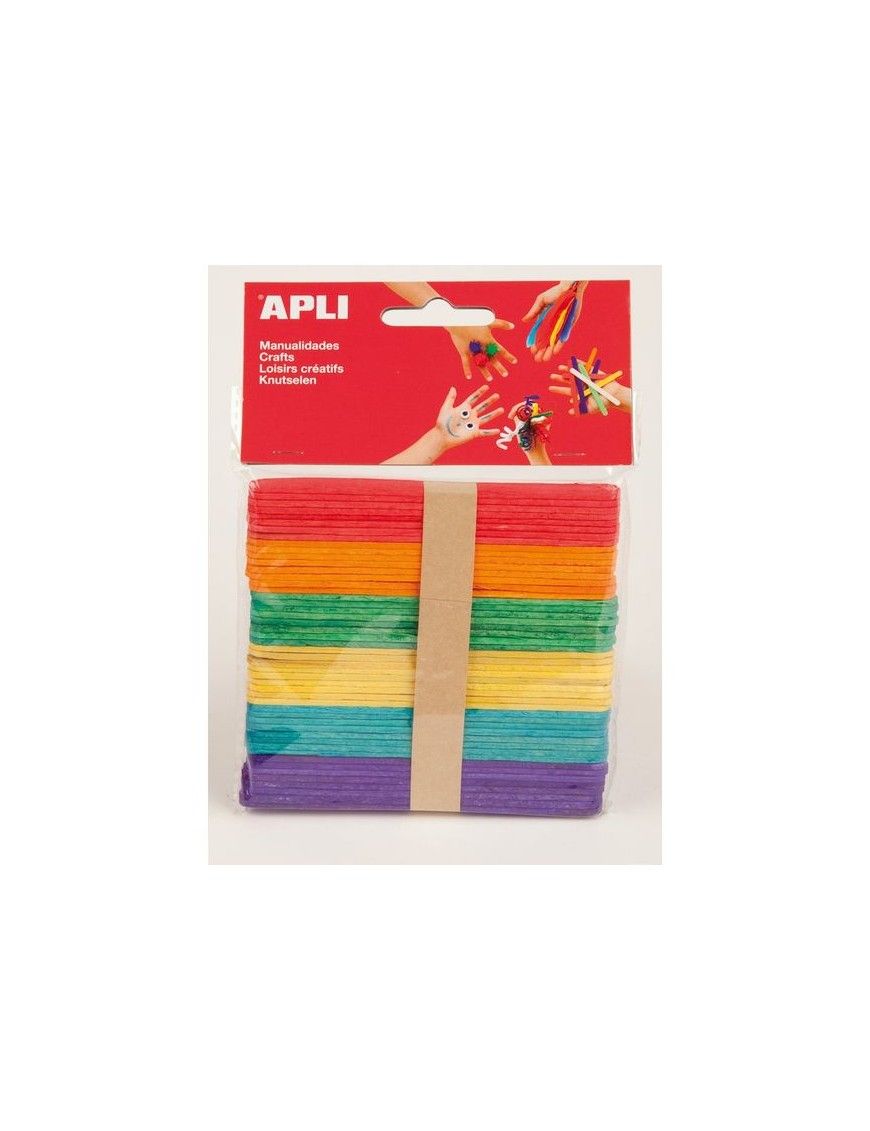 APLI BOLSA 50 PALOS POLO 114X10MM COLORES