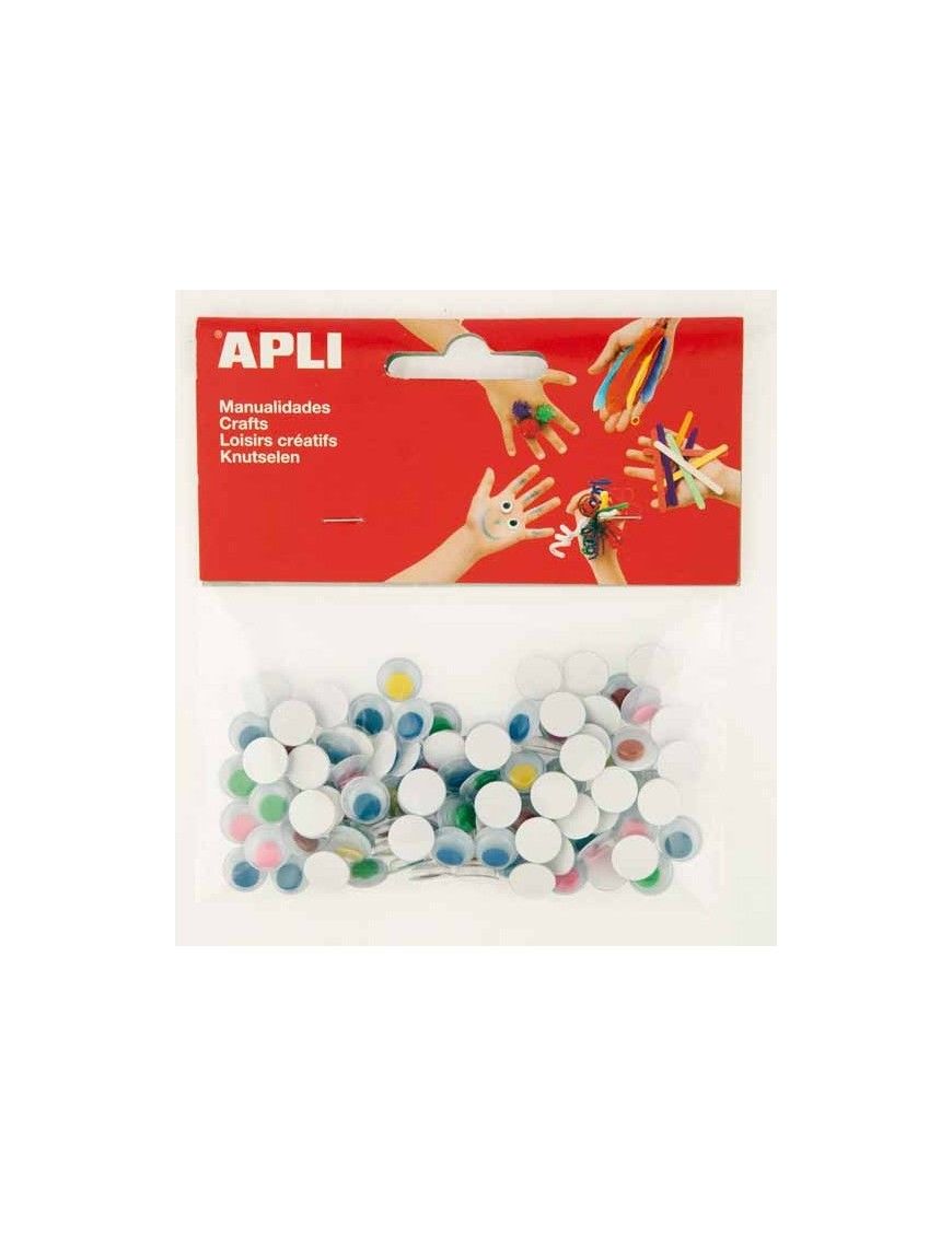 APLI BOLSA CON 100 OJOS MOVILES PUPILAS DE COLORES
