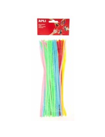 APLI BOLSA 50 LIMPIAPIPAS 5 COLORES FLUOR