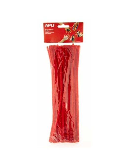 APLI BOLSA 50 LIMPIAPIPAS COLOR ROJO