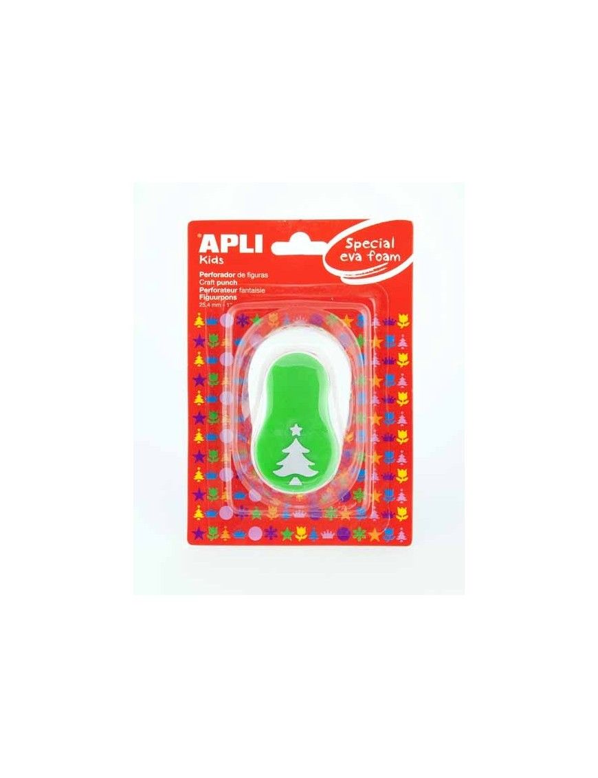 APLI PERFORADORA GOMA EVA FORMA ARBOL DE NAVIDAD