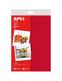 APLI KIDS BOLSA DE 10 HOJAS FIELTRO A4 COLOR ROJO