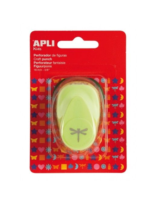 APLI PERFORADORA PAPEL FORMA LIBELULA VERDE
