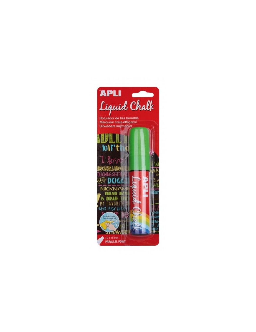 ROTULADOR TIZA LIQUID CHALK VERDE PUNTA PARALELA