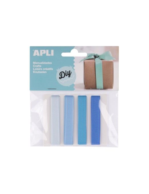 APLI BOLSA 4 CINTAS TONOS AZULES 1X95 CM.