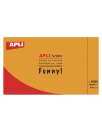 APLI NOTAS ADHESIVAS 125X75 NARANJA BRILLANTE