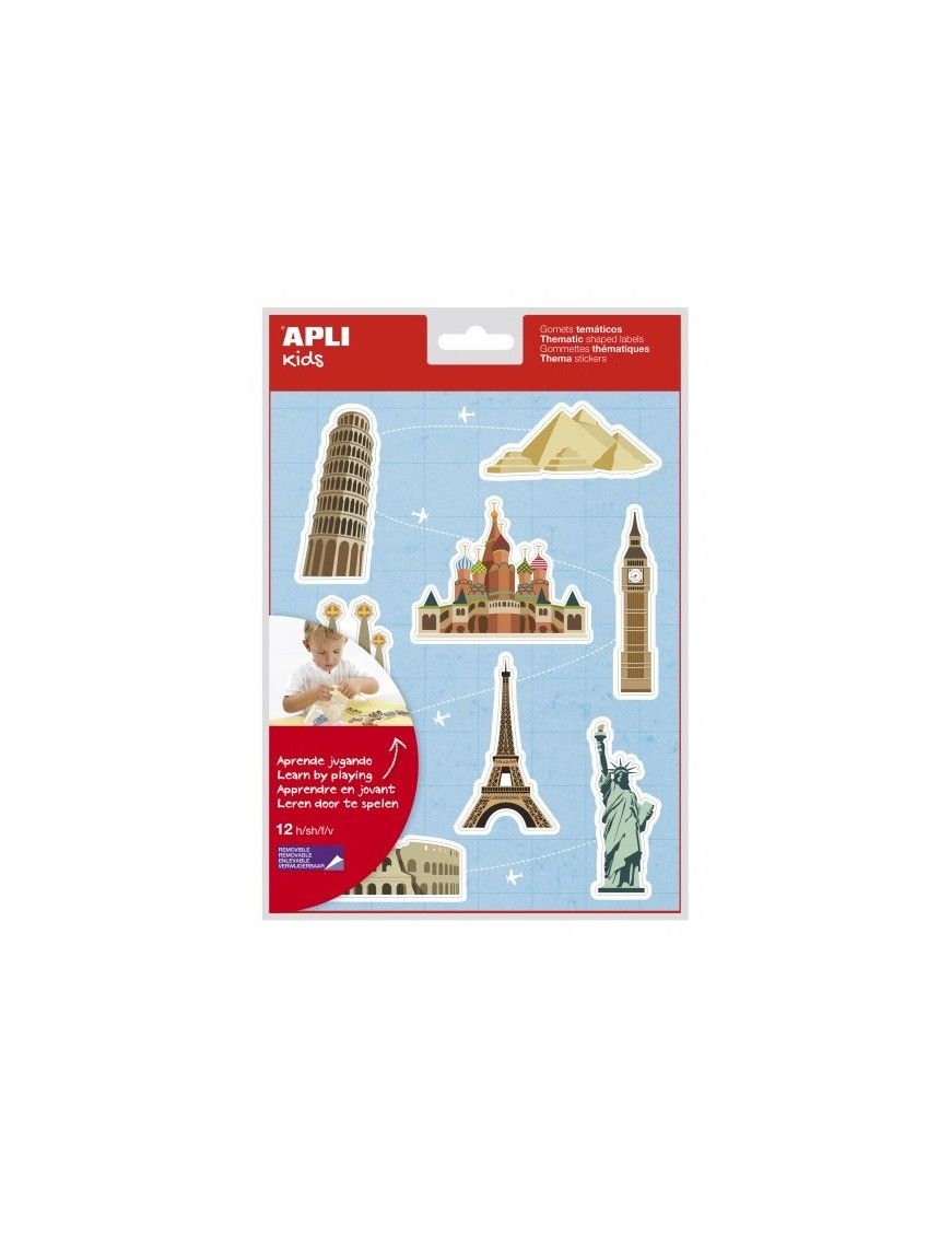 BOLSA 2 HOJAS GOMETS TEMATICOS MONUMENTOS APLI