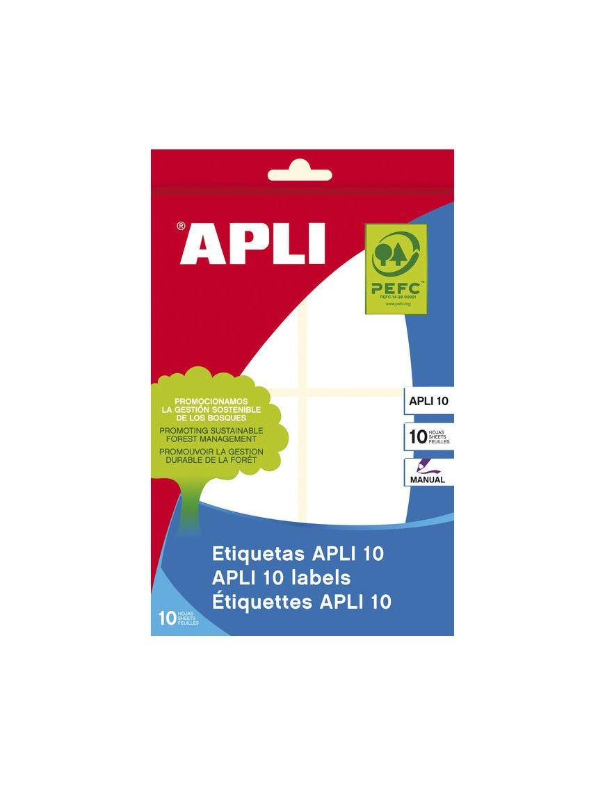 ETIQUETA APLI 10 HOJAS 50X70 MM. MODELO 1657