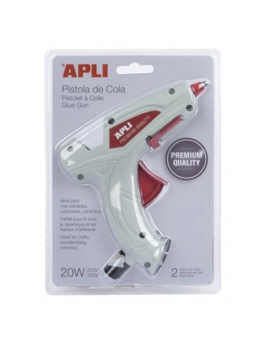 PISTOLA TERMOFUSIBLE DE COLA 20 W PREMIUM+2 BARRAS