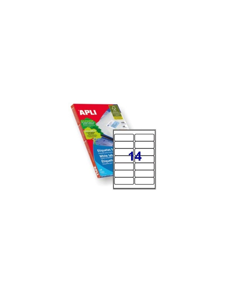 CAJA 100 HOJAS ETIQUETA 99.1X38.1 ROMOS APLI 2419
