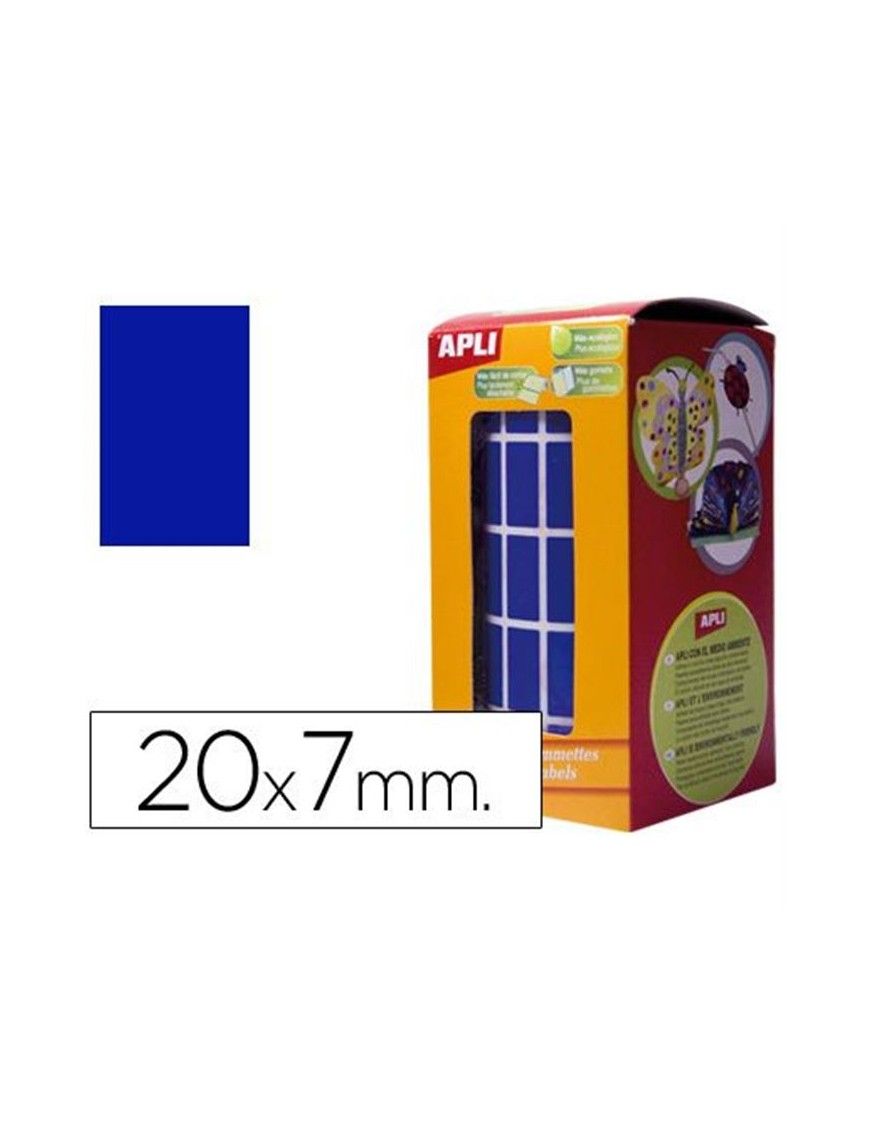ROLLO GOMETS RECTANGULARES AZUL 20X7 APLI