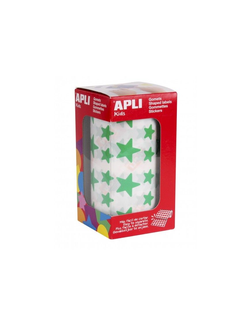 ROLLO GOMETS ESTRELLAS SURTIDAS VERDE APLI
