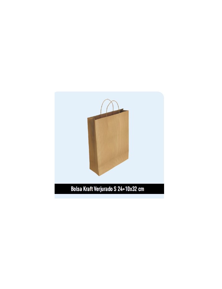 BOLSA DE PAPEL KRAFT 24+10X32 NATURAL