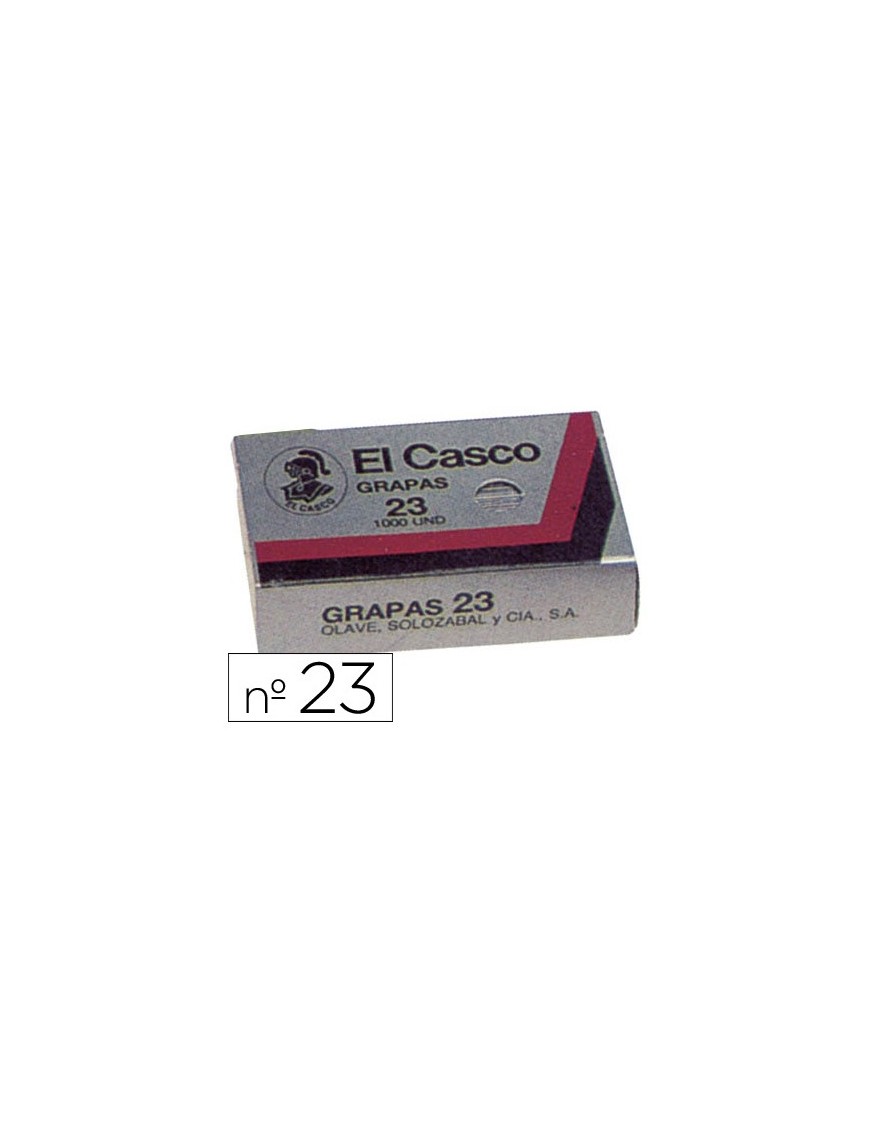CAJA 1000 GRAPAS EL CASCO Nº 23 GALVANIZADA 23/6